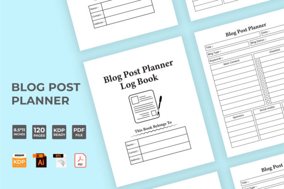 Download Blog Post Planner Journal KDP Interior - Premium Resources