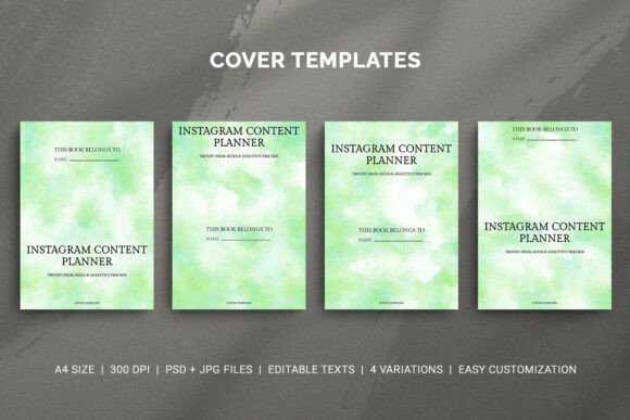 Download Instagram Content Planner Cover Template - Premium Resources