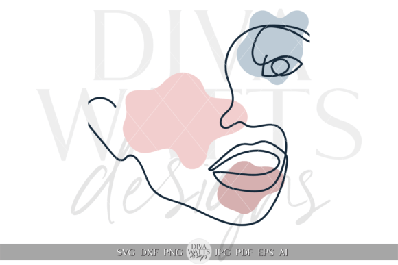 Download Sleek Modern Abstract Face Line Art SVG - Sleek Collection
