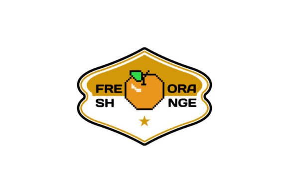 Download Retro Sticker Orange Template Design - Orange template Collection