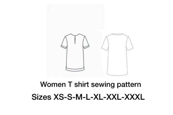 Download T Shirt Sewing Pattern Sleek Neck - Sleek Collection